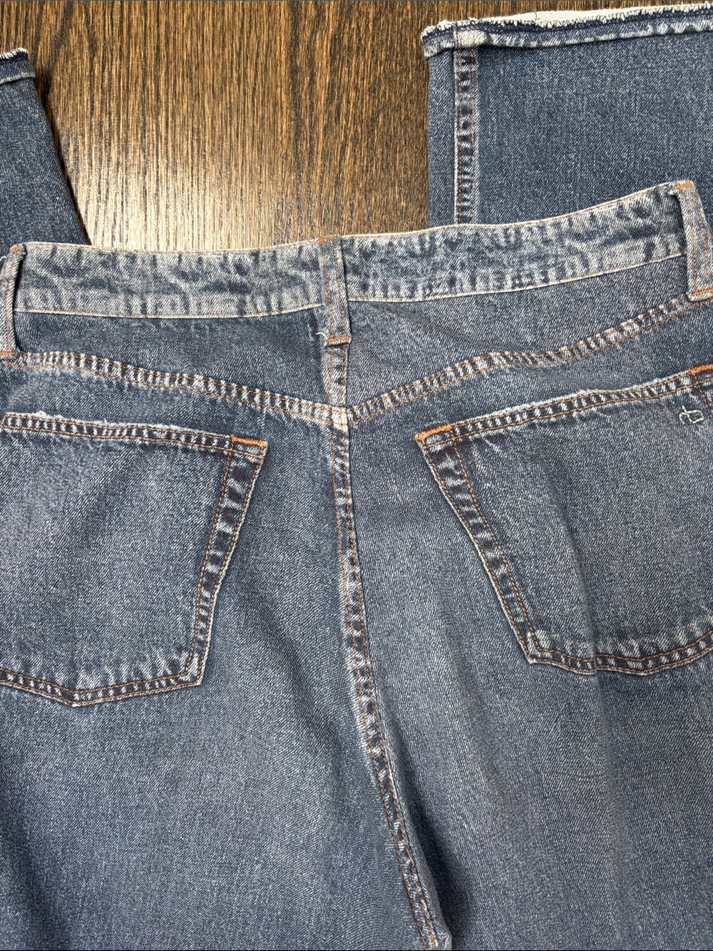 rag & bone Medium Blue Wide-Leg Denim Jeans - Picture 3 of 3